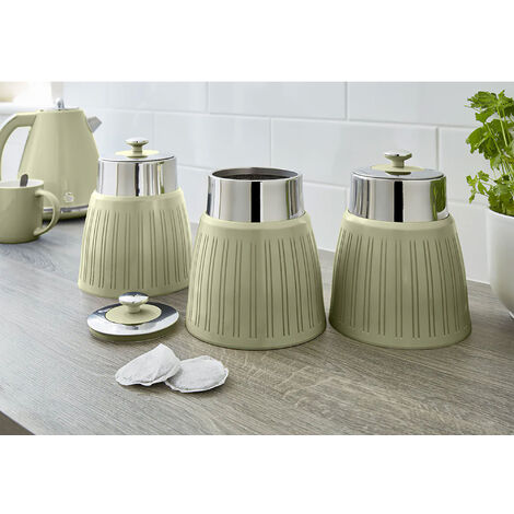 Set Rétro Cuisine SWAN : Porte-Papier + Porte-Tasses 6 Tasses, Acier, SWKA1054BLN