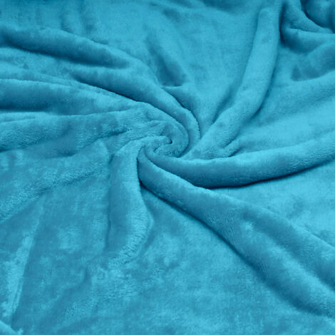 Plaid Couverture Bébé Polaire Bleu ciel 72 X 100 cm