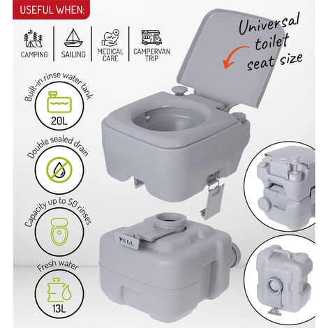 Toilette chimique camping-car portatif NEUF - Équipement caravaning