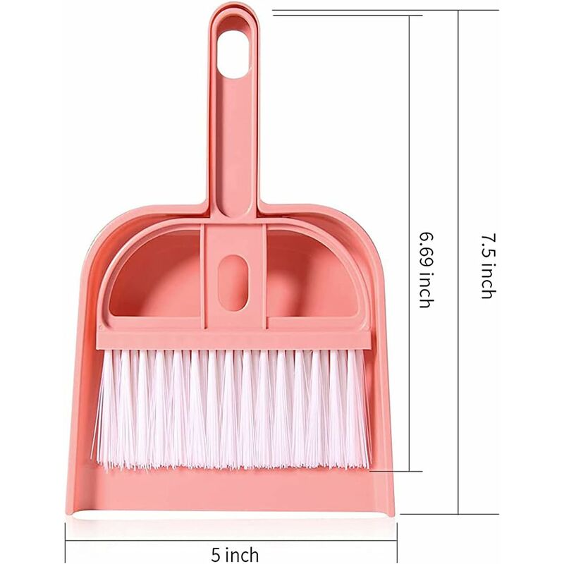 Piccola Scopa per La Pulizia del Desktop Tavolo da Appoggio Combinazione Ordinata per Ufficio Domestico Letto da Scuola Divano Scrivania Tastiera XQK Mini Set di Paletta E Spazzolino 