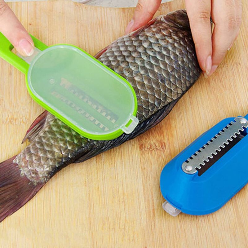 jojofuny 5Pcs Spazzola per Raschietto per Squame di Pesce Scaglie di Pesce in Acciaio Inossidabile Coltello per Rimozione della Pelle Strumento per La Pulizia del Pelapatate per Scaglie di 