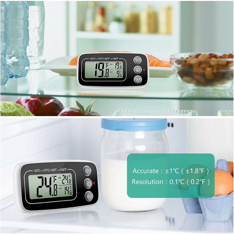 WOVELOT Termometro Digitale con Schermo LCD per Frigoriferi 