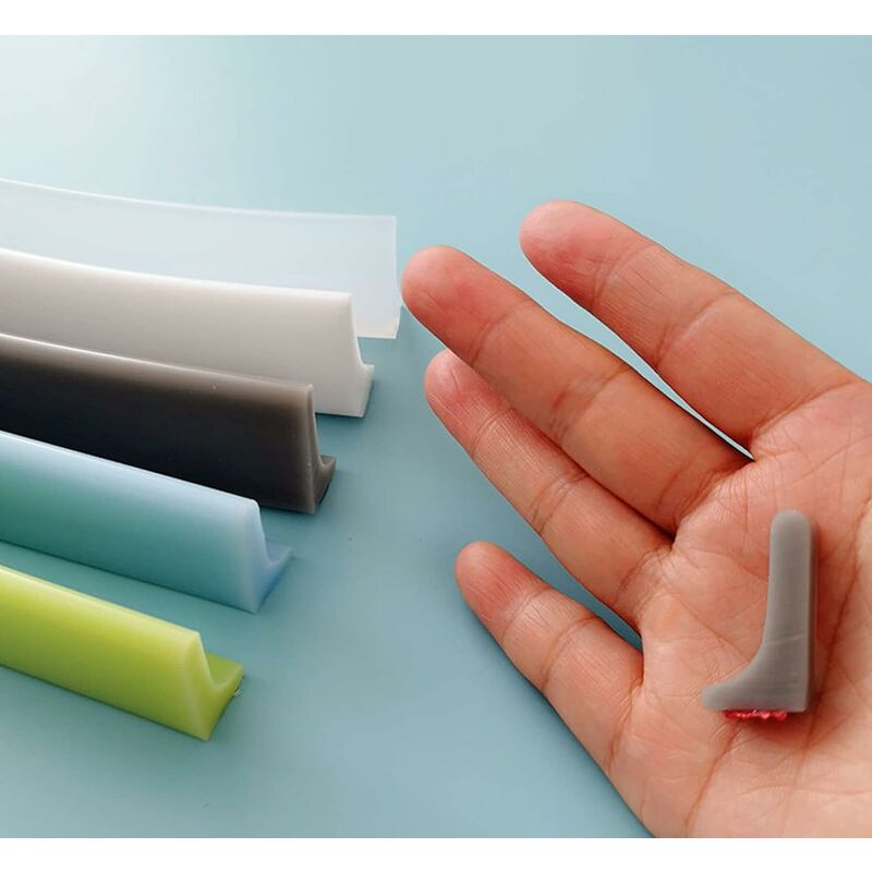 White,60cm KISSLIU Striscia Impermeabile Pieghevole in Silicone Arresto per Flusso dAcqua con Guarnizione per Pavimento del Bagno Tappo per diga Acqua per soglia Doccia 