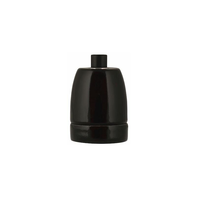 douille en porcelaine - culot e27 - noir - bailey 139706