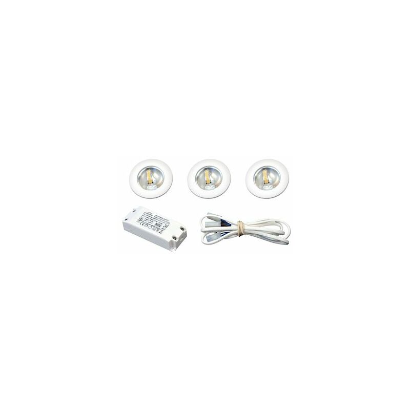 Lot de 10 Spots LED encastrables carré blanc 5W IP20 4000K - Gamm vert