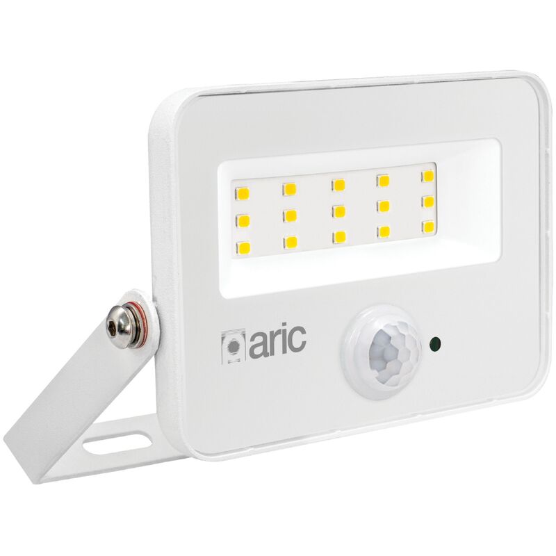 projecteur à led - aric wink 2 - 10w - 3000k - blanc - sensor - aric 51301