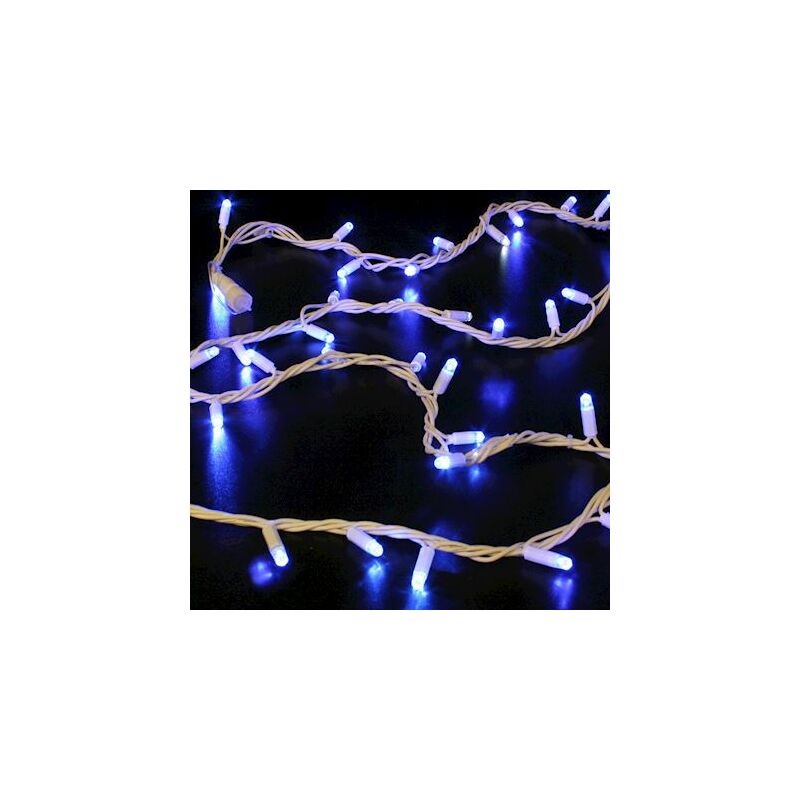 guirlande - 10 mètres - 100 led - bleu - fixe - blanc - 2 - festilight 50385-1-w3-z
