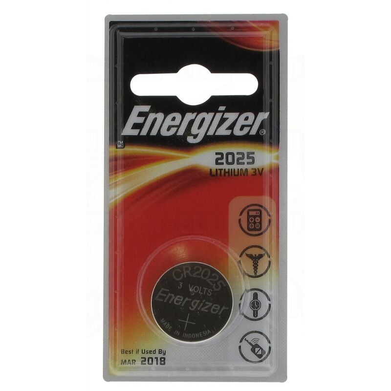 Energizer Pile CR2025, Pile Plate, Lot de 12