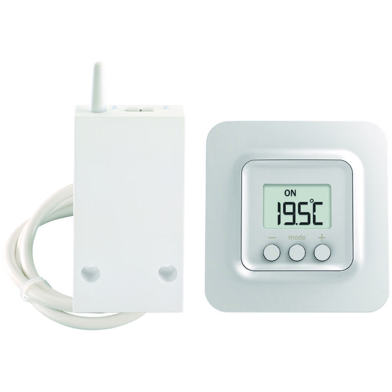 thermostat radio d'ambiance avec 1 récepteur fil pilote consigne - tybox  5701 fp - delta dore 6050674