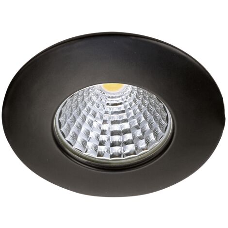 B.K.Licht - Set de 5 spots LED encastrables 230V, spot LED, orientable pour  salle de bain IP65, spots de plafond, à gradation continue, lampe de salle  de bain, chrome mat, 90x42 mm (