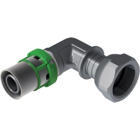 Comap – Coude à écrou tournant 26 x 3 vers 3/4 – Raccord multicouche pour plomberie – Lot de 2 – 7096GW2634