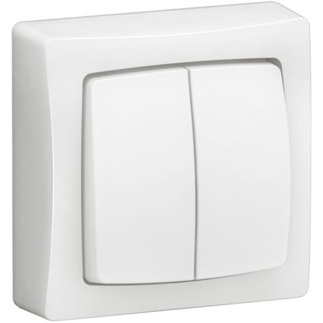 commande double - va et vient ou bouton poussoir - composable - blanc - legrand 086020l