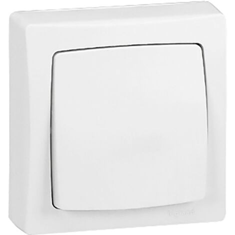 Interrupteur 10AX bipolaire Appareillage Saillie complet avec bornes automatiques blanc LEGRAND 086003L (1/4)
