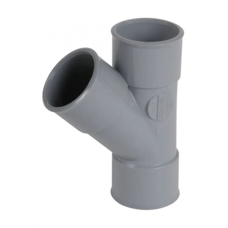 culotte pvc - femelle / femelle - 45 degrés - diamètre 32 mm - nicoll ubf144