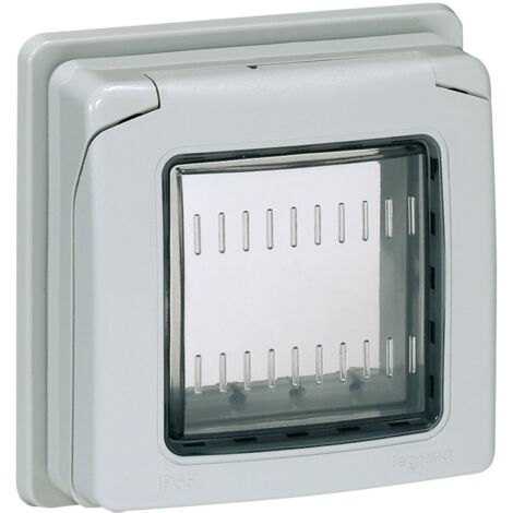 adaptateur ip55 - pour appareillage legrand mosaic 2 modules - coffret p17 - legrand 053948 (1/2)