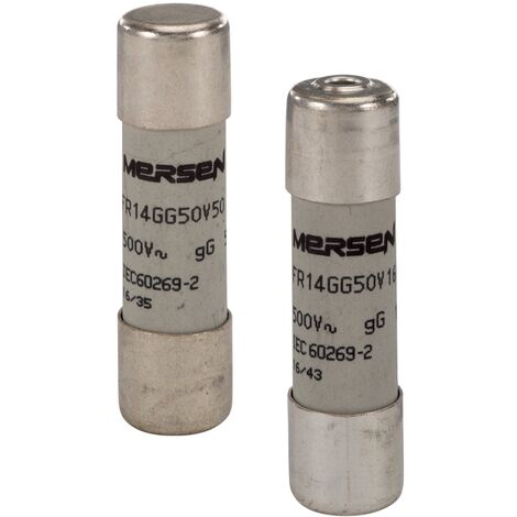 fusible cartouche - 14 x 51 - gg - 32a - 500v - avec percuteur - lot de 1 - mersen p200757