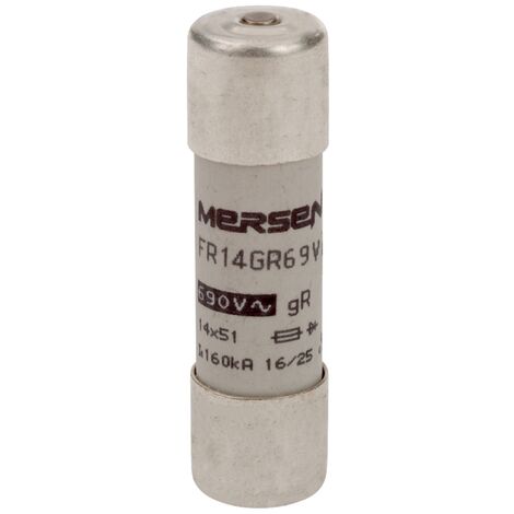 fusible cartouche - 14 x 51 - gr - 40a - 690v - avec percuteur - boite de 10 - mersen s1017191