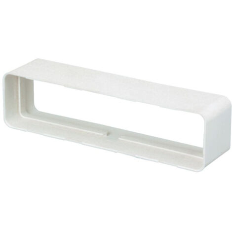 Atlantic – Raccord droit rectangulaire 55 x 220 mm – Plastique rigide pour VMC – Installation simple et étanchéité optimale – 460008