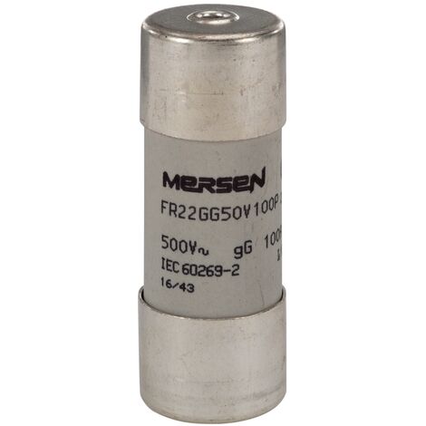 fusible cartouche - 22 x 58 - gg - 50a - 690v - avec percuteur - boite de 10 - mersen m213612