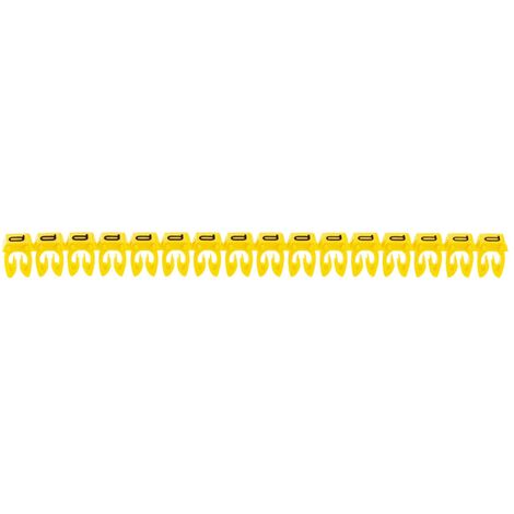 repère pour fil de 1.5 à 2.5 mm2 - lettre q - couleur jaune - legrand cab 3
