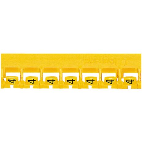 repère legrand memocab - chiffre 4 - jaune - largeur 2.3 mm