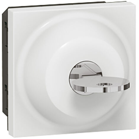 Legrand – Interrupteur à clé 3 positions Mosaic 2 modules – Inverseur 6A 250V – Blanc RAL9003 finition brillante – Installation encastrée ou saillie