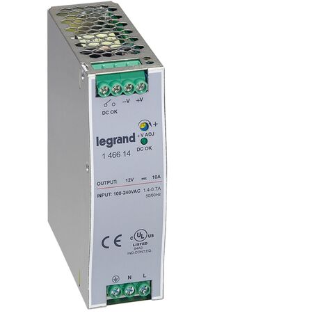 alimentation stabilisé - découpage - 100/240v - 12vdc - 120w - legrand 146614