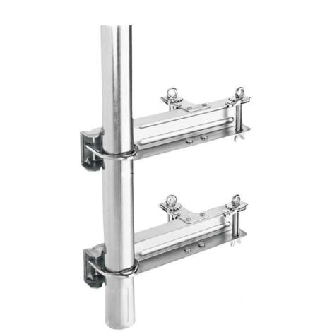 fixation double mat - diamètre 30 à 50 mm - zinc blanc - erard 802604