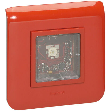 Diffuseur lumineux 2 CD – Flash rouge – Autre accessoire de sécurité incendie – Compatible avec Legrand Mosaic
