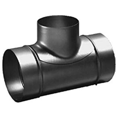 Unelvent – Té équerre à 90° en acier galvanisé D 80/80 mm – Gaine VMC pour espaces confinés – SKU 860510