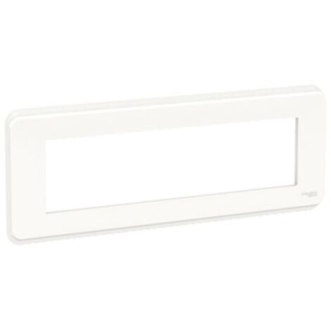 plaque de finition - blanc - 8 modules - schneider unica pro nu411818