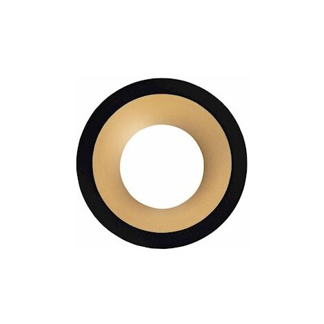 collerette - pour spot europole led up uni es+ - rond - noir et doré - fixe - europole 5755d