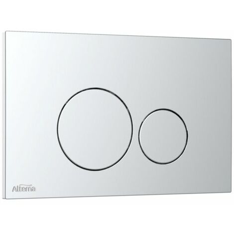 Plaque de commande WC chromée pour bâti-support autoportant Concerto 2 – Finition métal moderne – Installation facile – Alterna - k5230-k-ews6