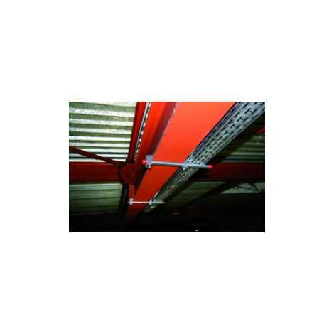 Rail pour poutre IPN 600 mm – Fixation sans perçage – Acier galvanisé – Charge jusqu'à 20 N – Compatible avec tubes < 20 mm – Bizline