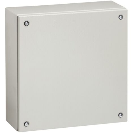 Boîtier industriel Atlantic métal carré IP66 IK10 200x200x120mm RAL7035 LEGRAND 035604 (1/2)