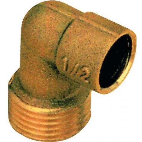 coude en laiton - mâle - 14 mm à souder vers 12 x 17 à visser - sachet de 2 (1/2)
