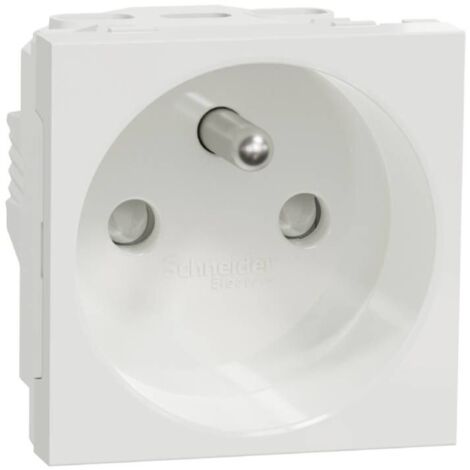 prise de courant - 2p+t - bornes à vis - blanc - schneider electric nu303918 (1/4)