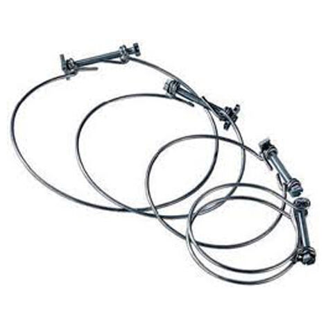 Unelvent – Collier de serrage en acier inoxydable D80/125mm – Réglable 50 à 170mm – Lot de 2 – Têtes basculantes pour ajustement facile – 860097
