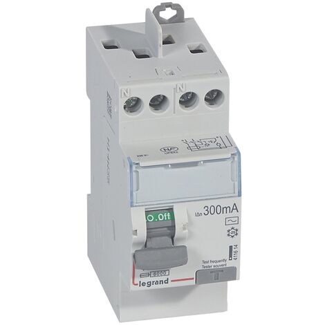 Interrupteur différentiel DX³-ID 2P 230V 40A type AC 300mA - LEGRAND - 411614
