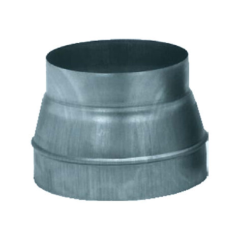 Unelvent – Réduction conique acier galvanisé D 125/80 mm – Raccord VMC pour ventilation – 864321