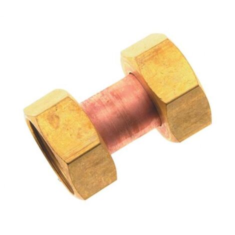 raccord en laiton à visser - ecrou tournant - femelle / femelle - 20 x 27 - sachet de 2 (1/2)