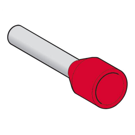 embout de cablage - 1 mm2 - rouge - schneider electric dz5ce010 (1/2)