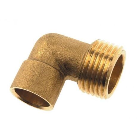 coude en laiton - mâle - 14 mm à souder vers 15 x 21 à visser - sachet de 2 (1/2)