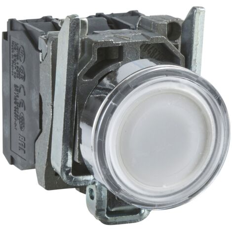 Harmony bt-pous lumineux blanc Ø22 - impulsion - 240 V - 1O+1F - XB4BW31M5 (1/5)