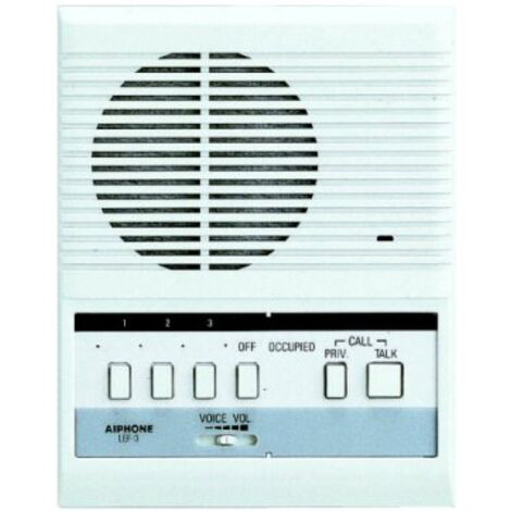 Aiphone – Poste maître 3 directions – Interphone à 4 postes en intercommunication – Pose bureau ou mural – Réglage volume – LEF3