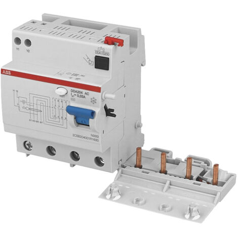 Bloc Différentiel (DDA204) 4 Pôles 63A 30mA AC (Pour S200) 2CSB204001R1630 ABB 452061 (1/2)