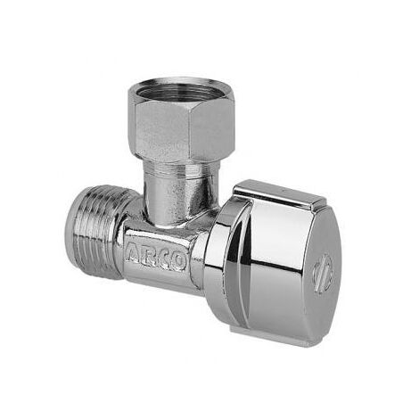 robinet arrêt - wc - equerre - 1/4 de tour - diamètre 12 x 17 - nf - arco nf741u