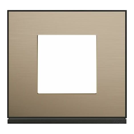 Plaque Hager Gallery WXP2202 – 1 poste en placage bronze – Installation encastrée – Résistance aux chocs IK05