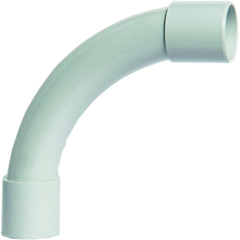 coude 90 degrès - grand rayon - diamètre 32 mm - pour tube irl - gris - lot de 1 - iboco 20136