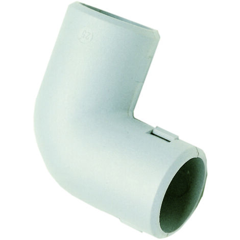 coude 90 degrès - equerre - diamètre 25 mm - pour tube irl - gris - lot de 1 - iboco 20105